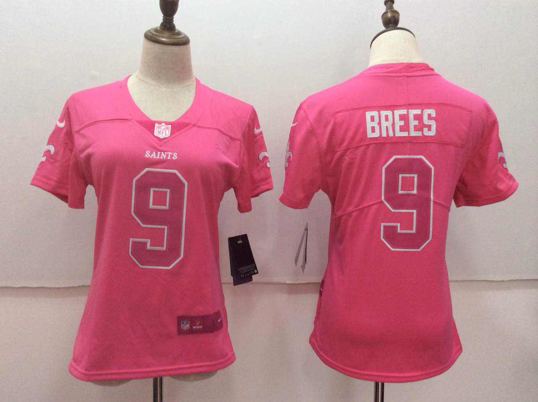 Drew Brees New Orleans Saints pink Limited jersey