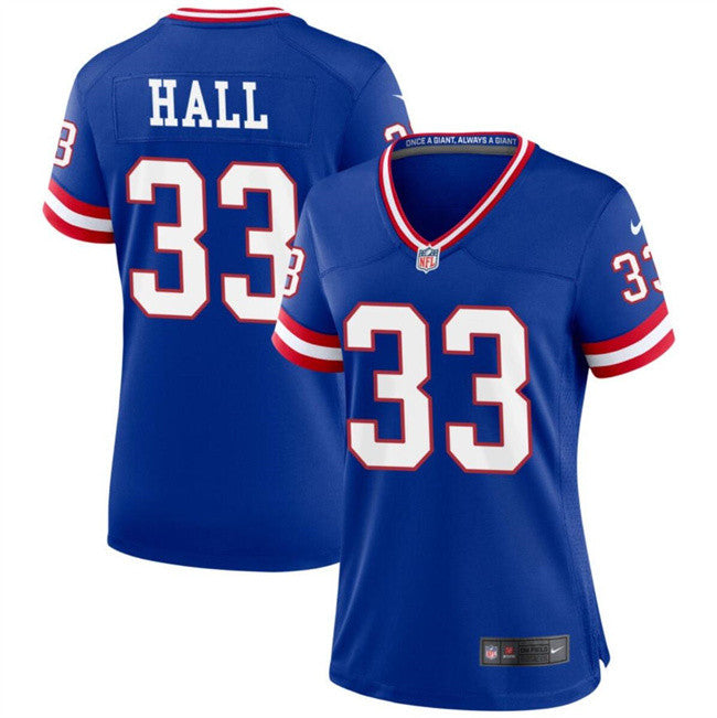 Hassan Hall New York Giants blue Throwback jersey