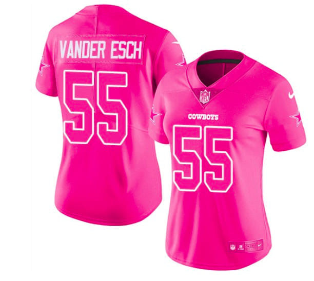 Vander Esch Dallas Cowboys pink Limited jersey
