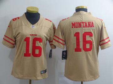 Joe Montana San Francisco 49ers gold Inverted Legend jersey