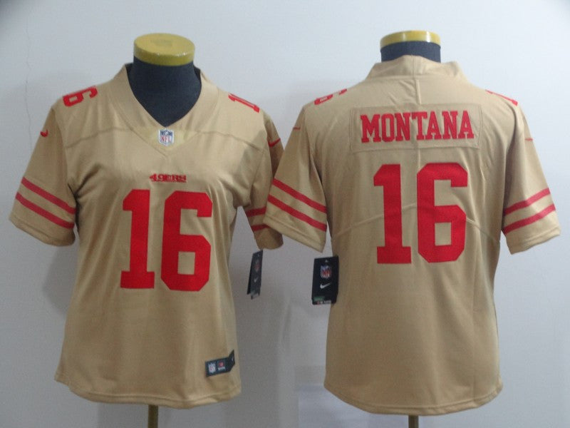 Joe Montana San Francisco 49ers gold Inverted Legend jersey