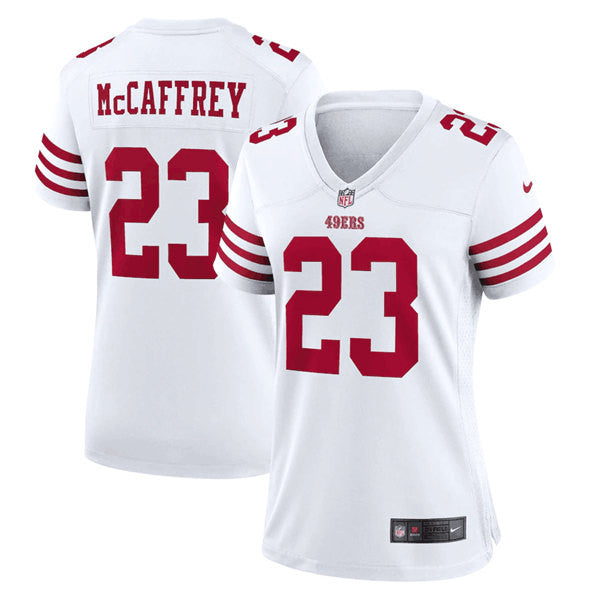Christian McCaffrey San Francisco 49ers white Vapor jersey