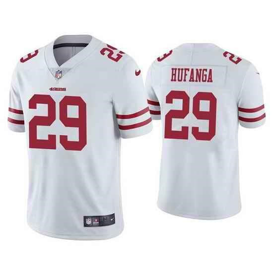 Talanoa Hufanga San Francisco 49ers white Vapor jersey