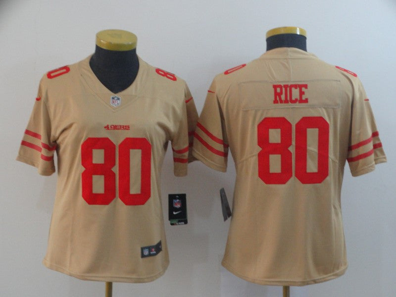 Jerry Rice San Francisco 49ers gold Inverted Legend jersey