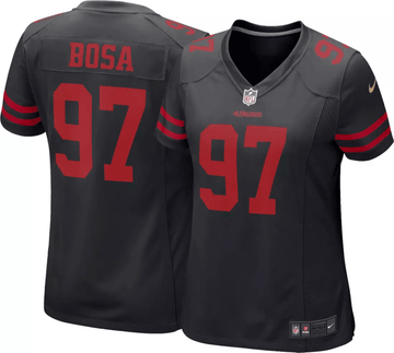 Nick Bosa San Francisco 49ers black jersey