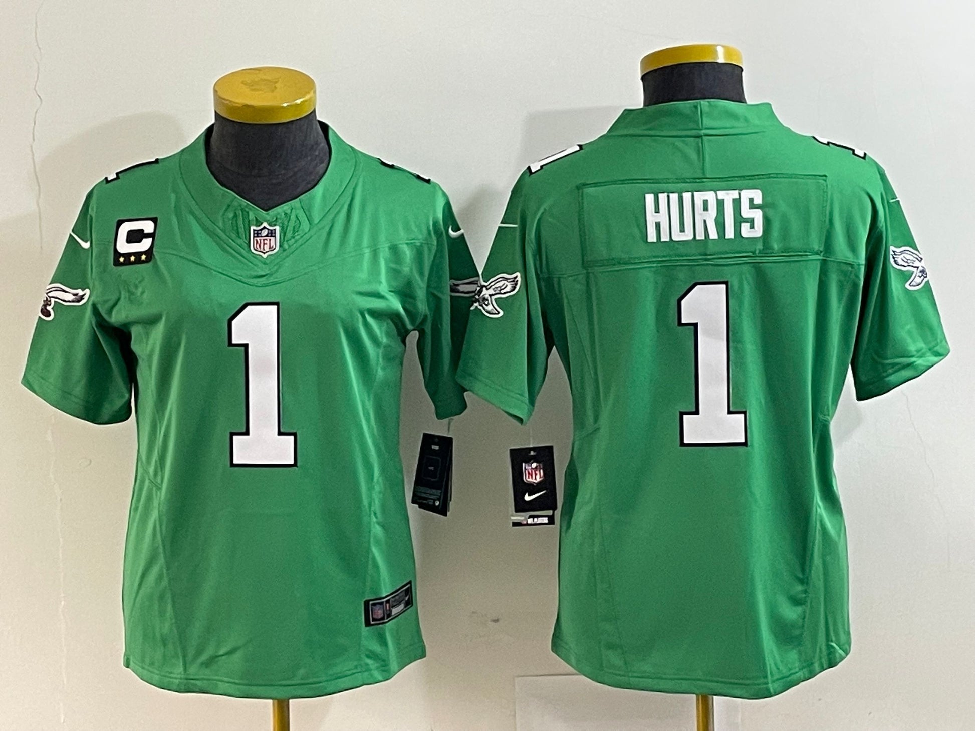 Jalen Hurts Philadelphia Eagles green jersey