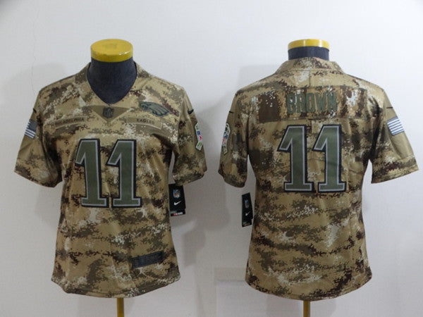 A. J Philadelphia Eagles brown Salute To Service jersey