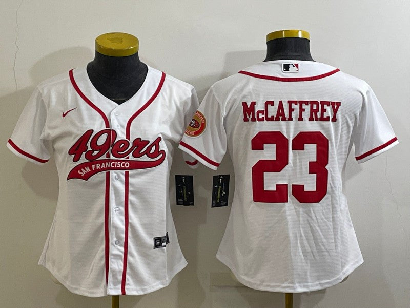 Christian McCaffrey San Francisco 49ers white jersey