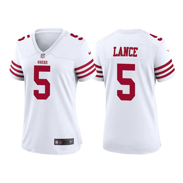 Trey Lance San Francisco 49ers white jersey
