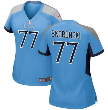 Peter Skoronski Tennessee Titans blue Game jersey