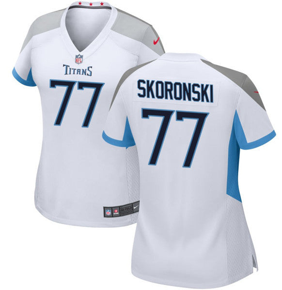 Peter Skoronski Tennessee Titans white Game jersey