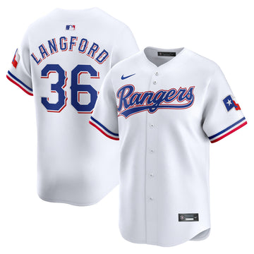 Wyatt Langford Texas Rangers white Limited jersey