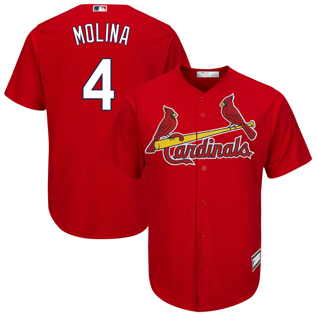 Yadier Molina St. Louis Cardinals red jersey