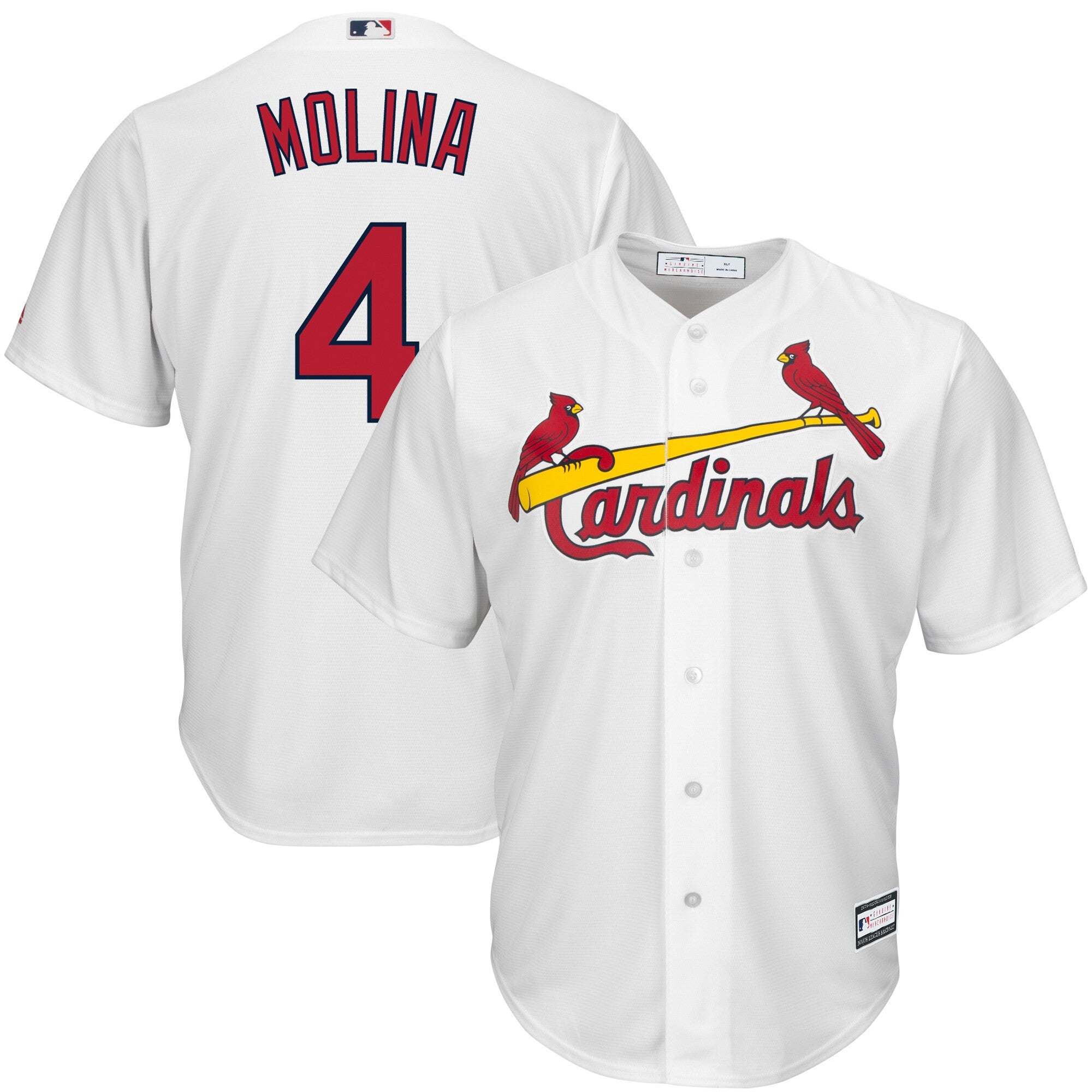 Yadier Molina St. Louis Cardinals white jersey