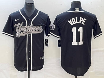 Anthony Volpe New York Yankees black jersey