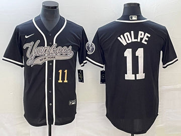 Anthony Volpe Number New York Yankees black jersey