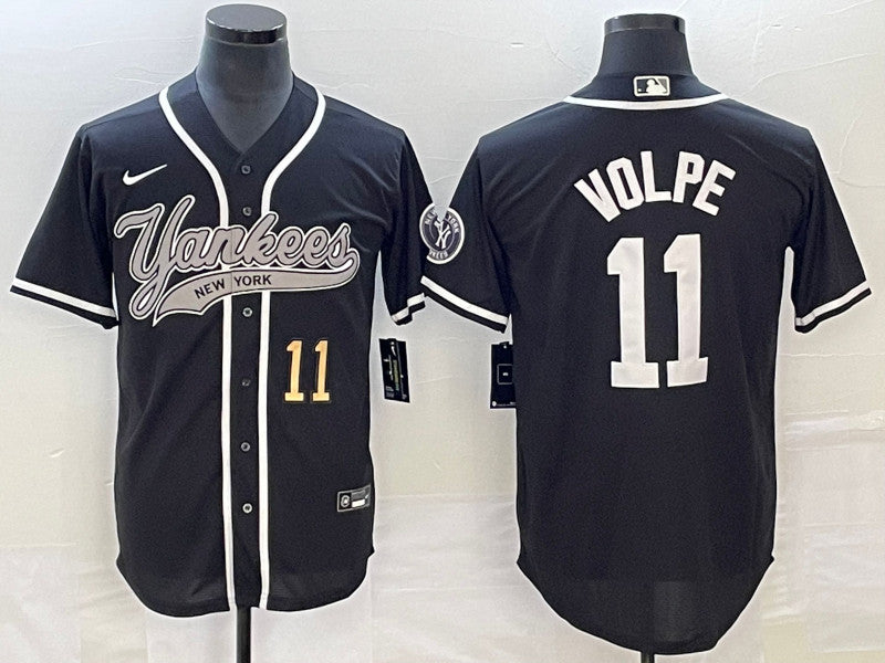 Anthony Volpe Number New York Yankees black jersey