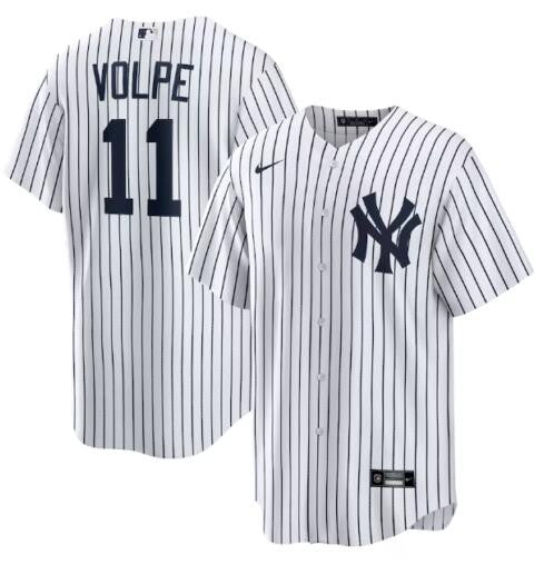Anthony Volpe New York Yankees white jersey