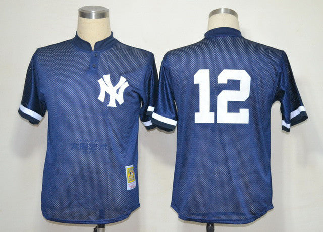 Boggs New York Yankees blue Throwback jersey