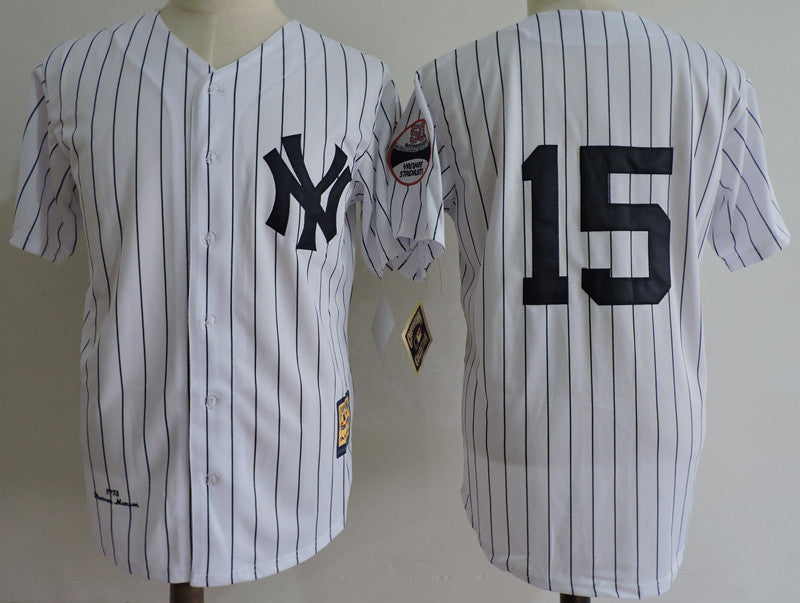 Thurman Munson New York Yankees white Throwback jersey