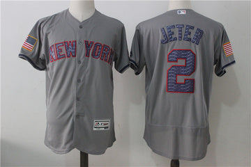 Derek Jeter New York Yankees gray jersey