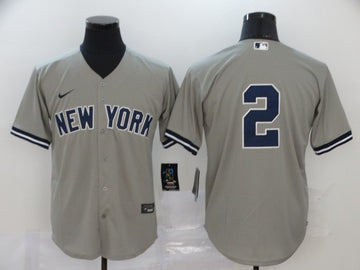 Derek Jeter New York Yankees gray jersey