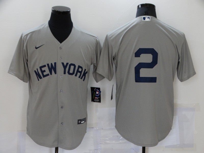 Derek Jeter New York Yankees gray jersey