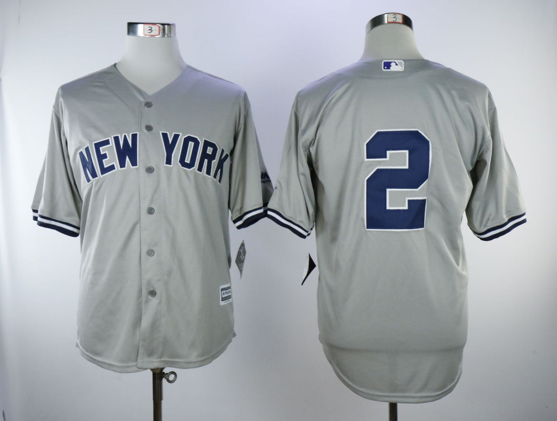 Derek Jeter New York Yankees gray jersey