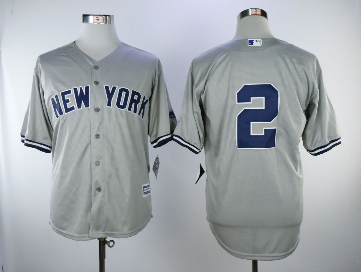 Derek Jeter New York Yankees gray jersey