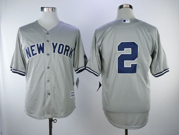 Derek Jeter New York Yankees gray jersey