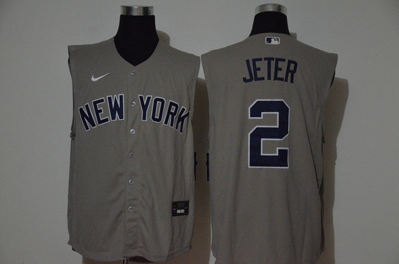 Derek Jeter New York Yankees gray jersey