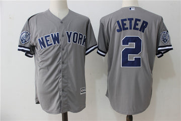 Derek Jeter New York Yankees gray jersey