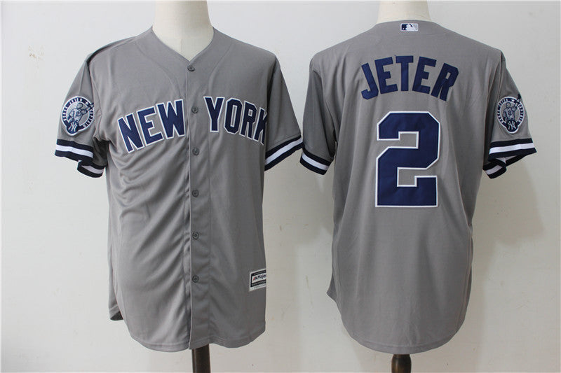 Derek Jeter New York Yankees gray jersey