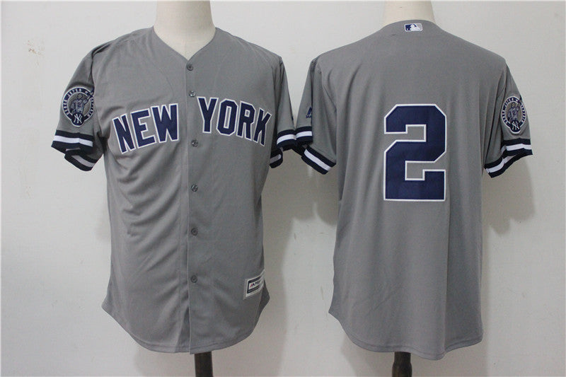 Derek Jeter New York Yankees gray jersey