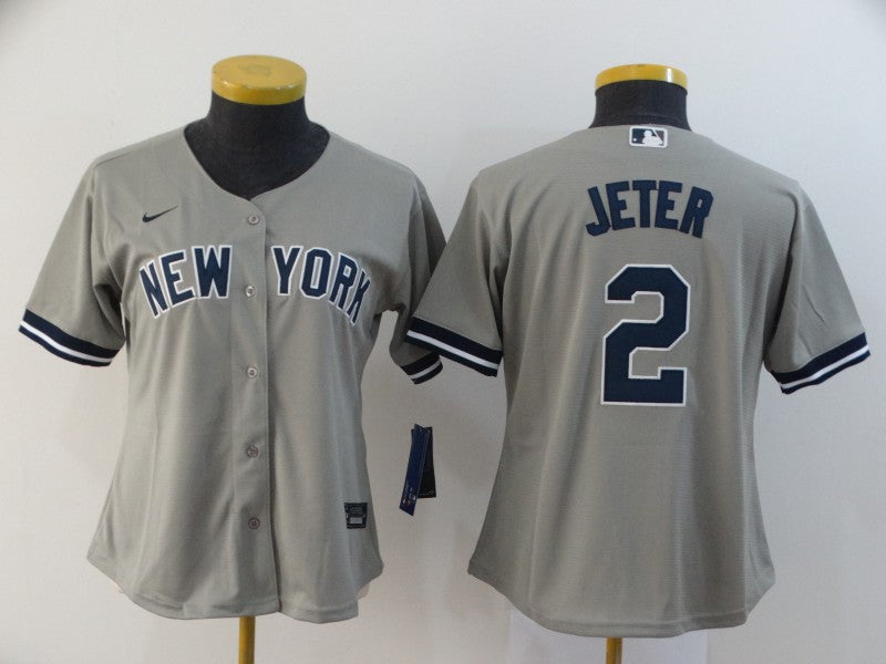 Derek Jeter New York Yankees gray jersey