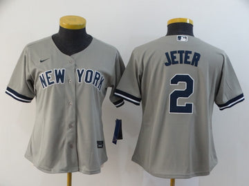 Derek Jeter New York Yankees gray jersey