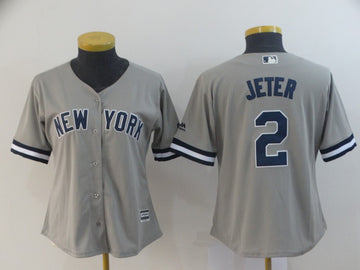 Derek Jeter New York Yankees gray jersey