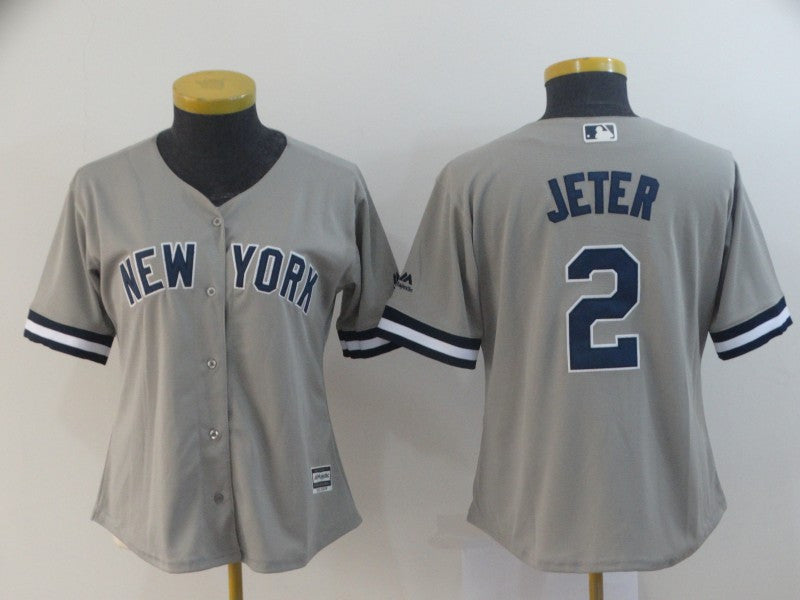 Derek Jeter New York Yankees gray jersey