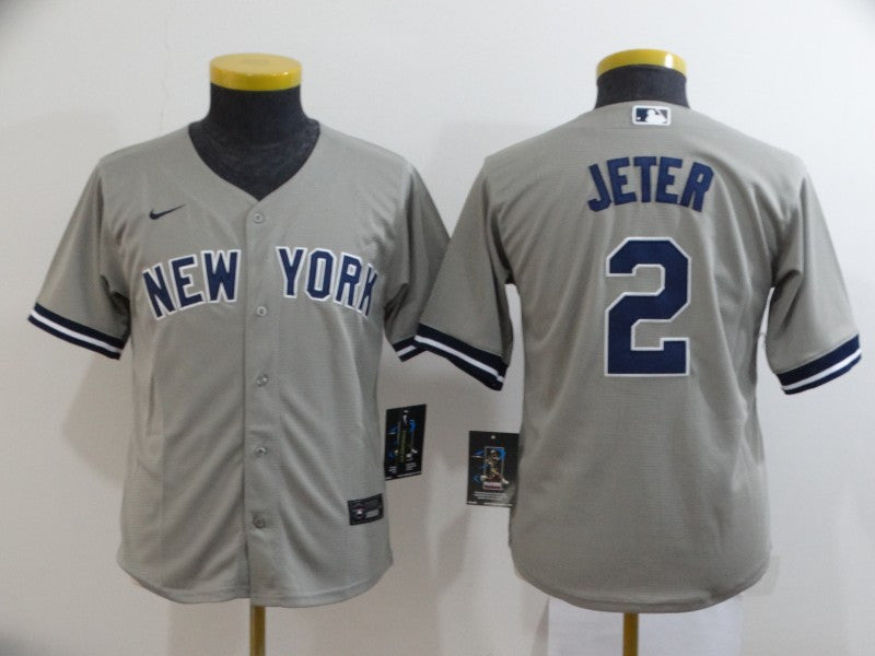 Derek Jeter New York Yankees gray jersey