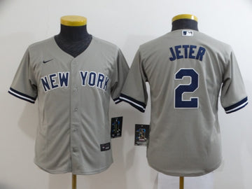 Derek Jeter New York Yankees gray jersey