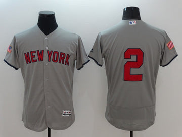 Derek Jeter New York Yankees grey Fashion jersey