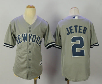Derek Jeter New York Yankees grey jersey