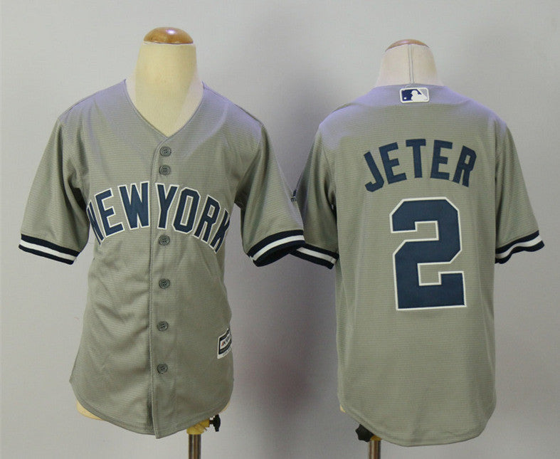 Derek Jeter New York Yankees grey jersey