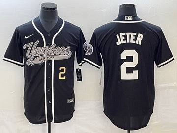 Derek Jeter Number New York Yankees black jersey