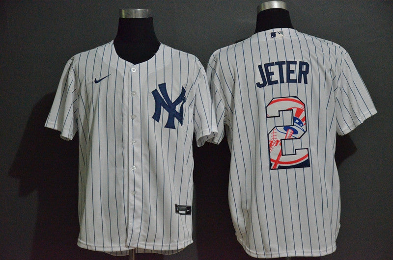 Derek Jeter New York Yankees white Fashion jersey