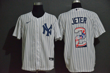 Derek Jeter New York Yankees white Fashion jersey