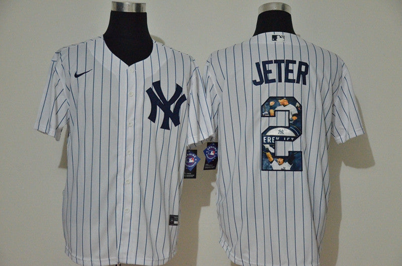 Derek Jeter New York Yankees white jersey