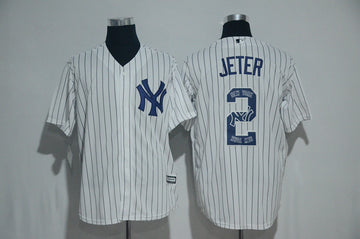 Derek Jeter New York Yankees white jersey