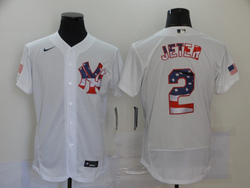 Derek Jeter New York Yankees white Fashion jersey