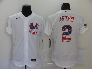 Derek Jeter New York Yankees white Fashion jersey